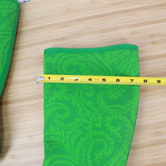 LL BEAN Wellies Waterproof Paisley Rain Boots 9 M - Picture 9 of 11